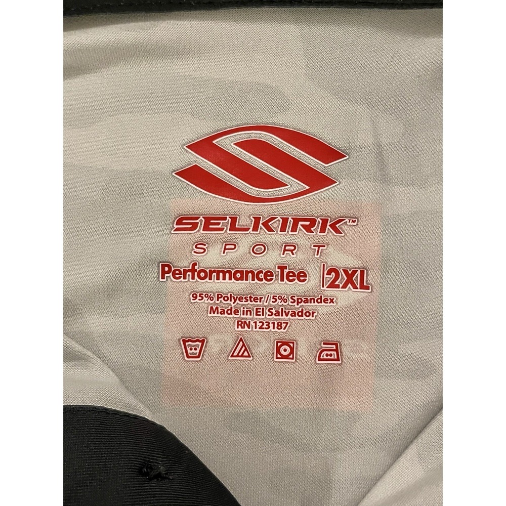 Selkirk Men's Performance Pickleball Grey Camo Polo Shirt Brand New Size 2XL - Picture 3 of 4